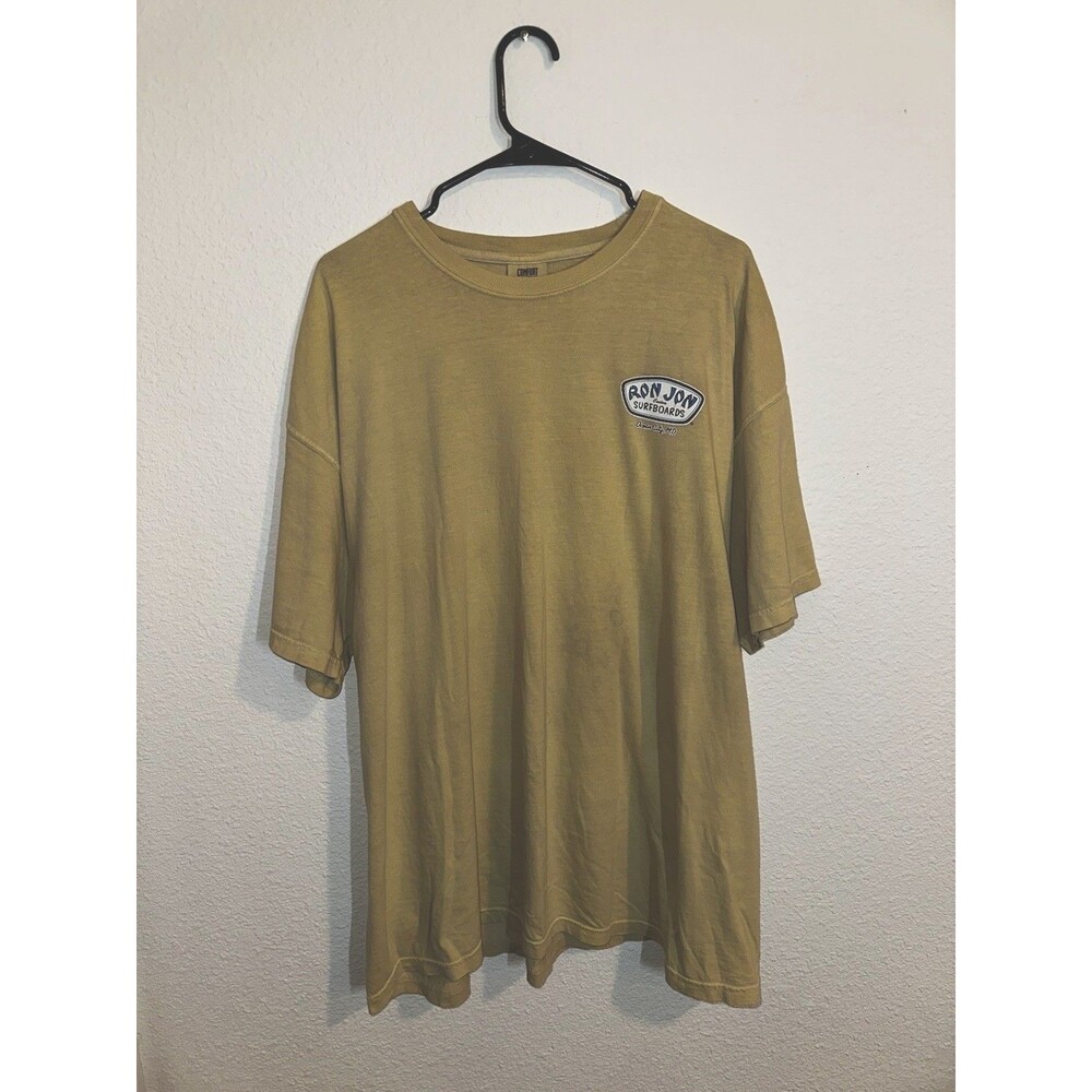 Men’s T Shirt 2XL Comfort Colors Ron Jon Surfboards Tan Short Sleeve Tee